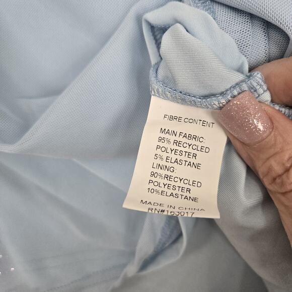 Princess Polly Strapless Beaded Mesh Tank Top sz 16 Blue Lined Boho Fairy Pastel - Picture 6 of 10